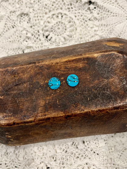 Circle stud turquoise