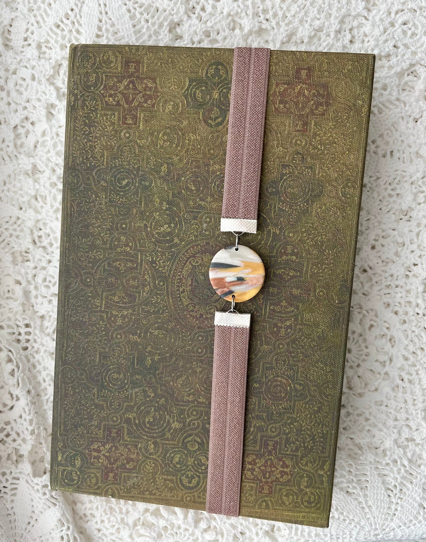 Brown marble bookmark