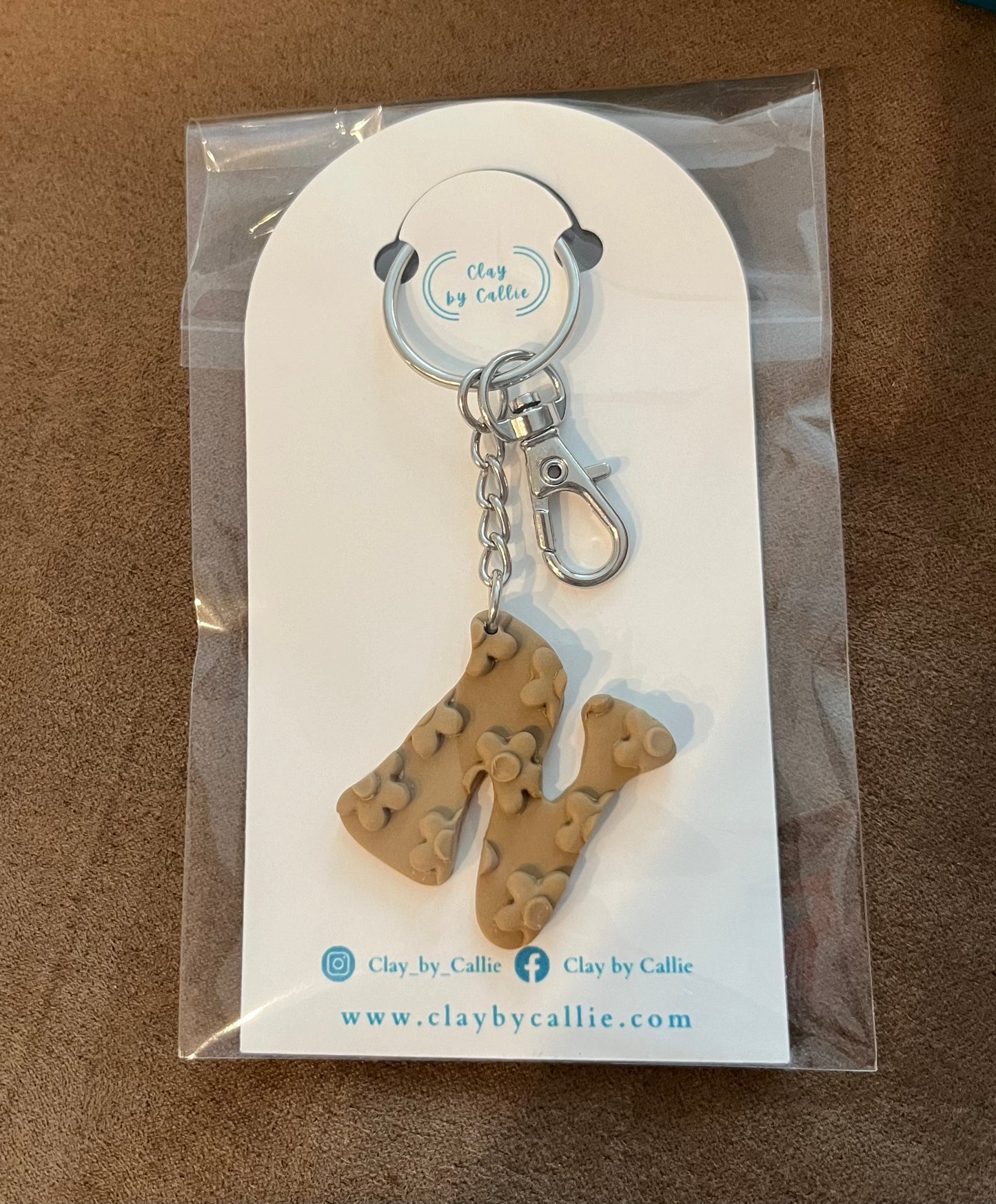 * Retro Letter Keychain