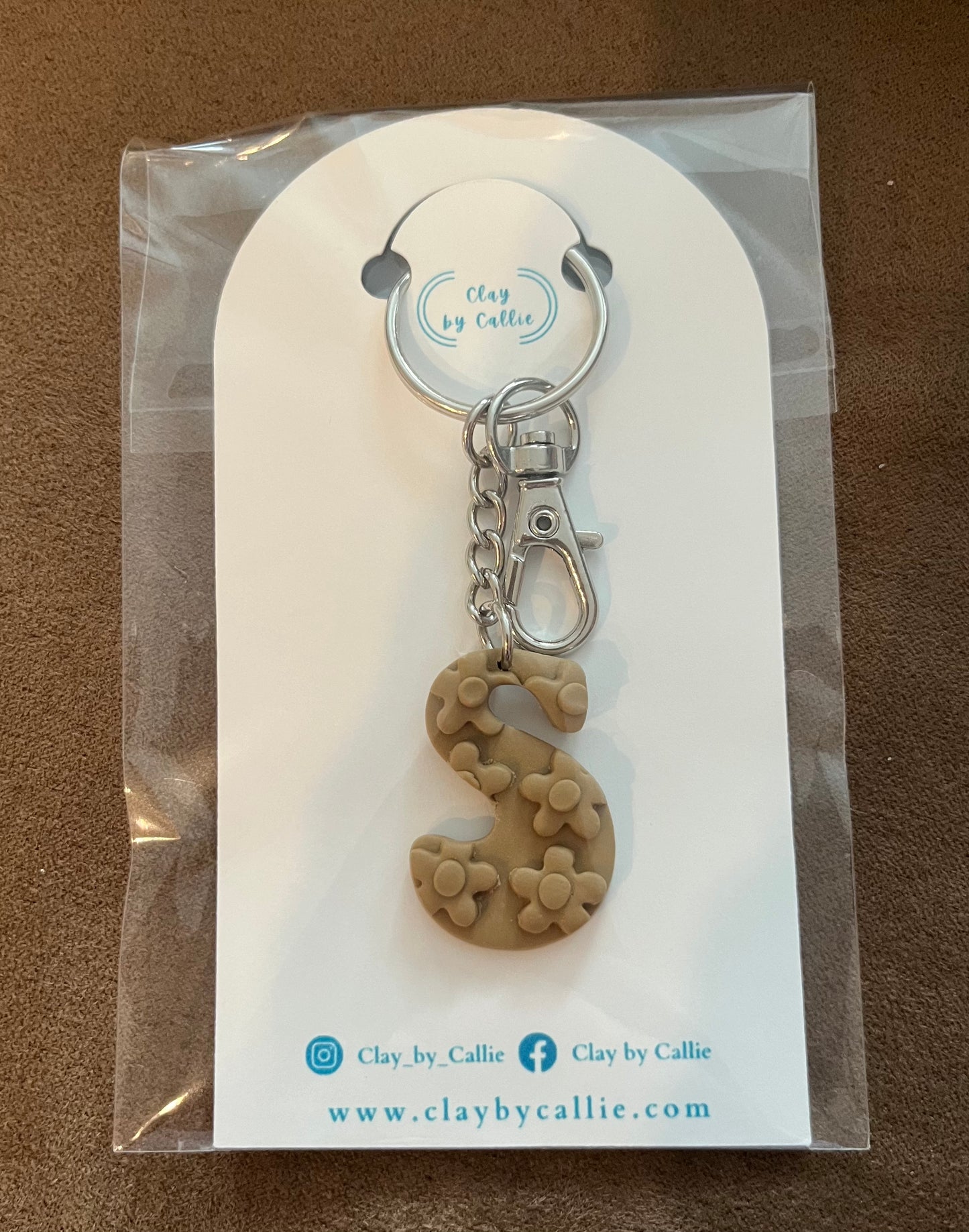 * Retro Letter Keychain