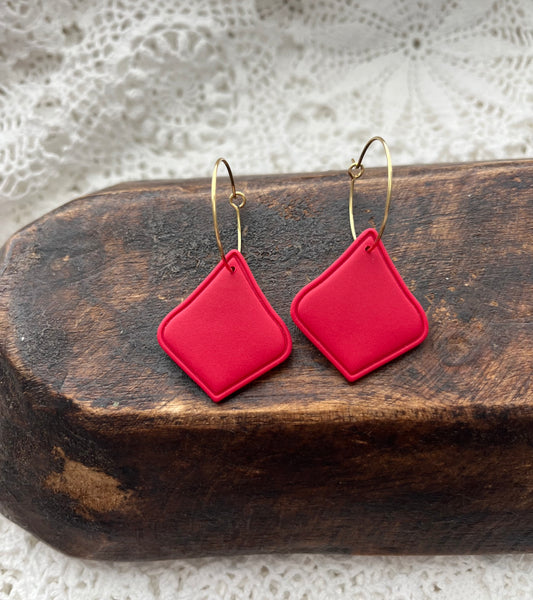 Abstract red hoops