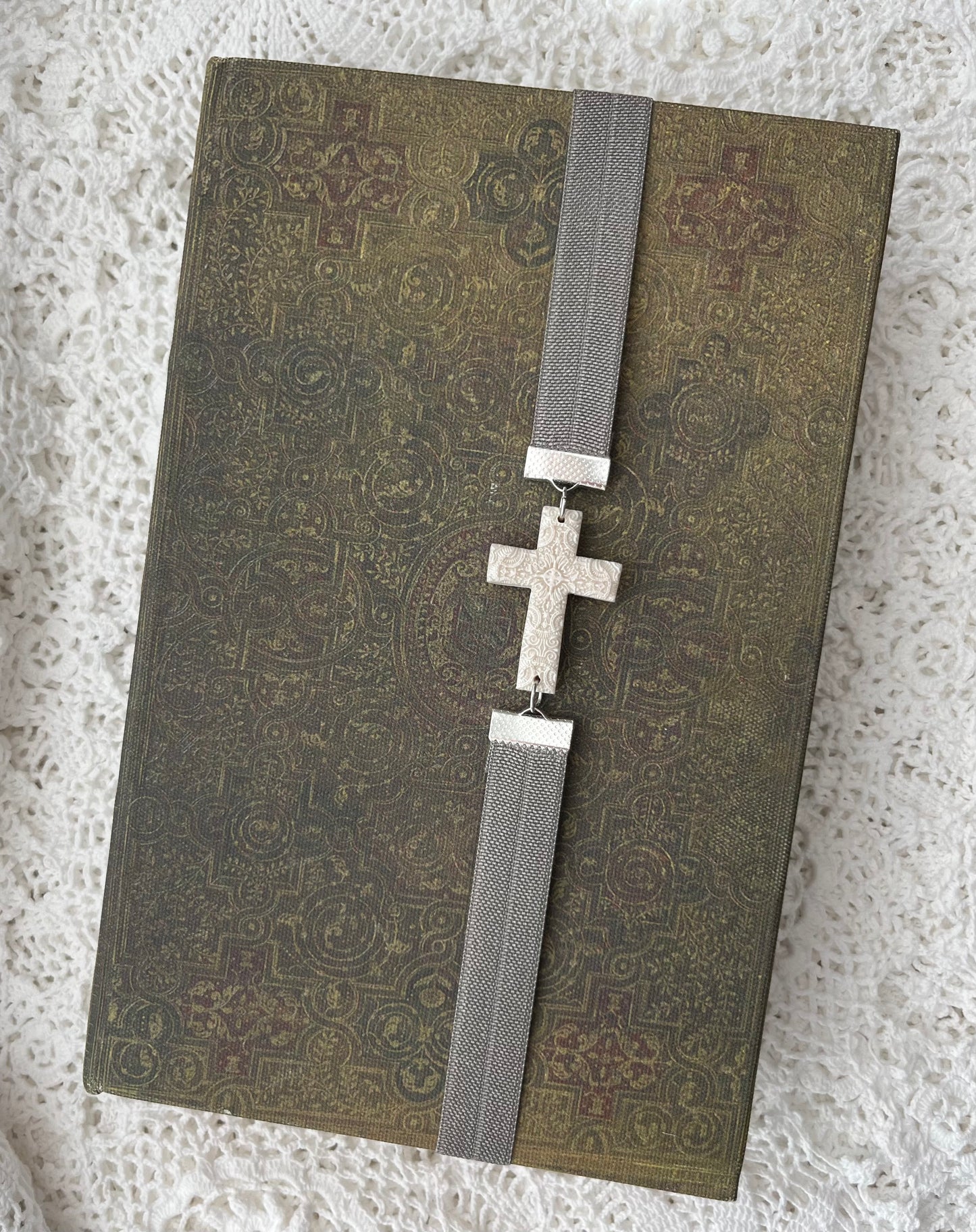 Grey cross bookmark