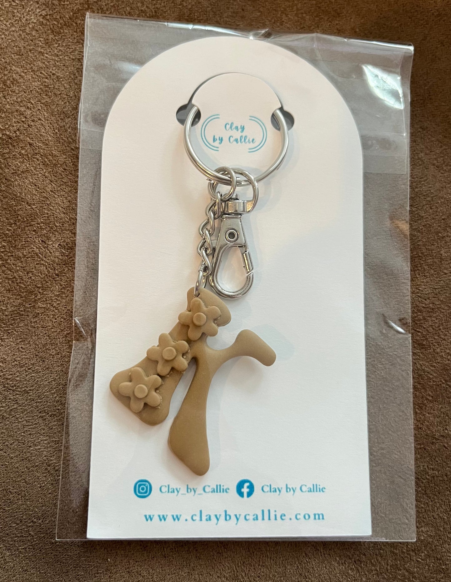 * Retro Letter Keychain