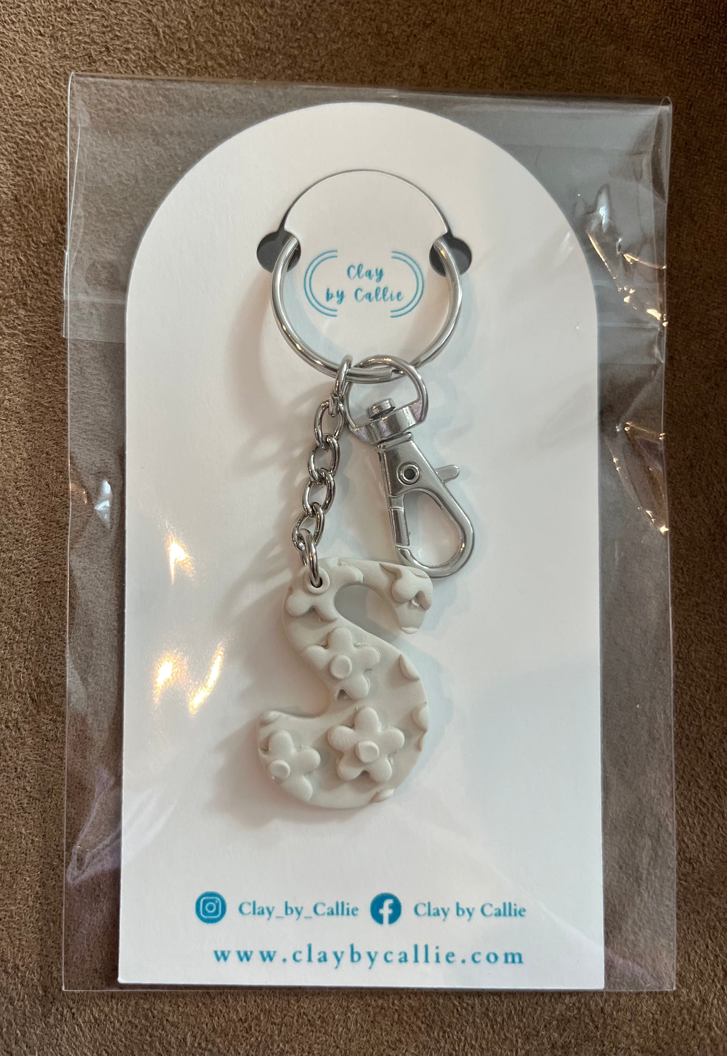 * Retro Letter Keychain