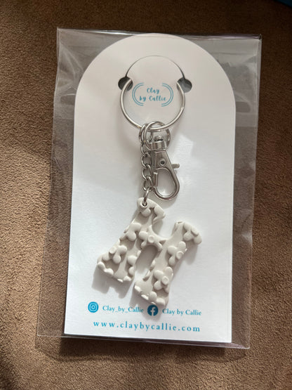 * Retro Letter Keychain