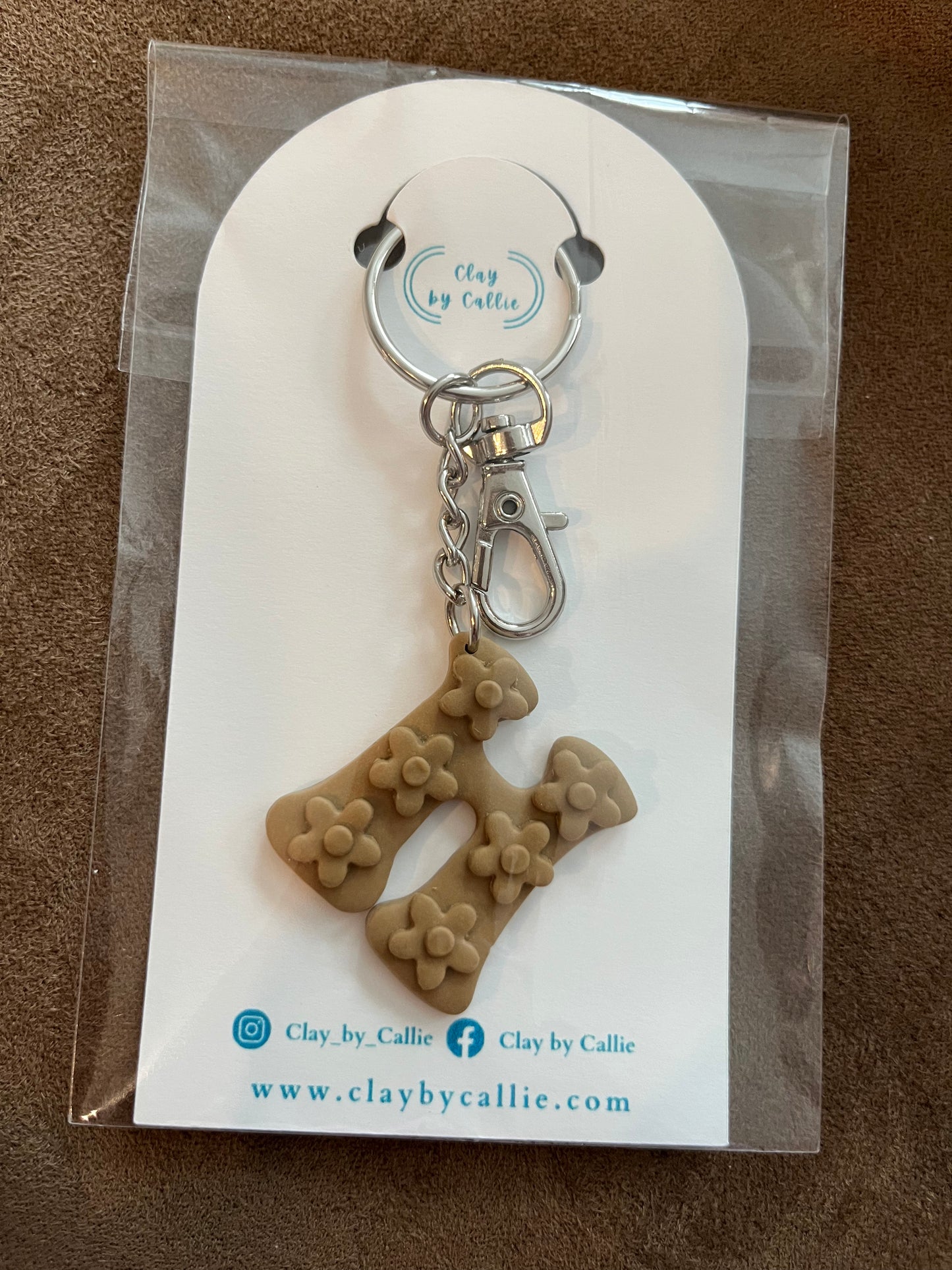 * Retro Letter Keychain