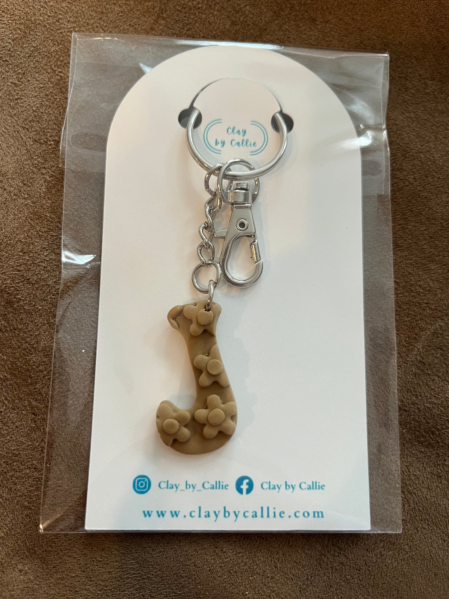 * Retro Letter Keychain